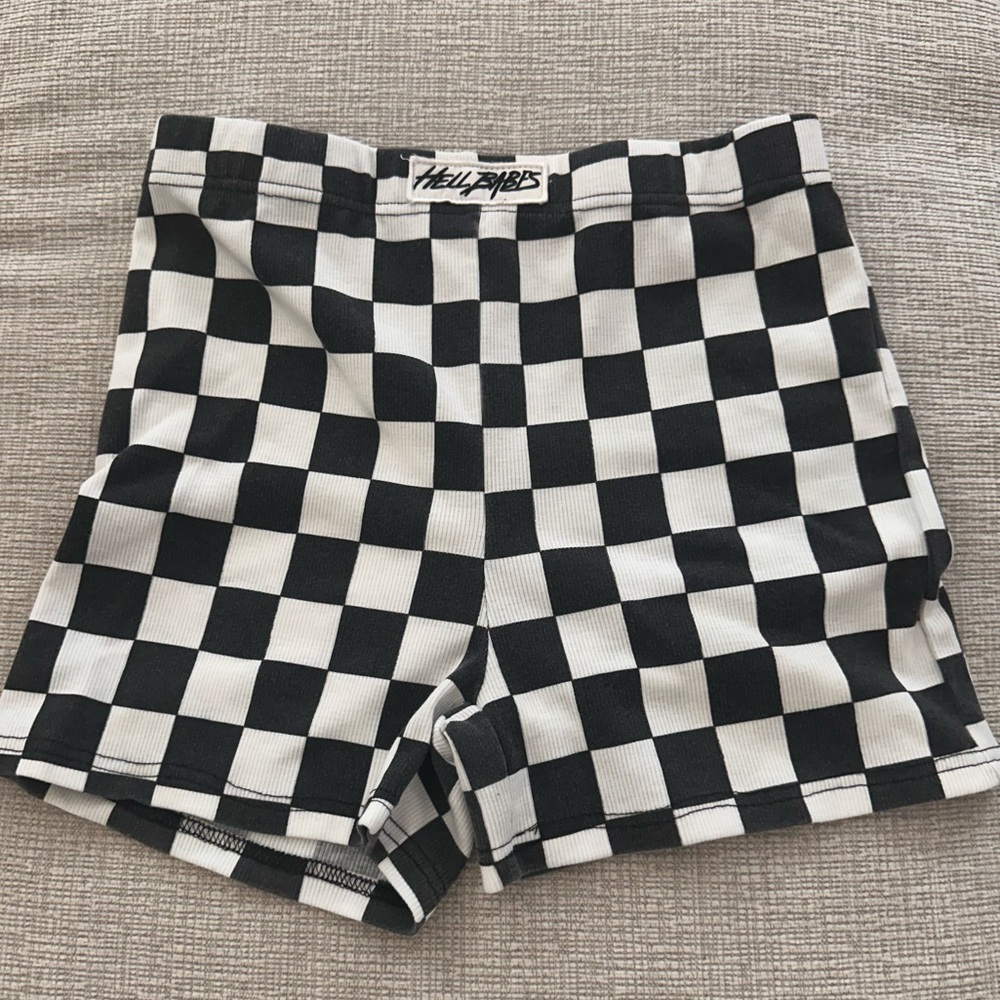 Hell Babes Ribbed Bike Shorts sz Med